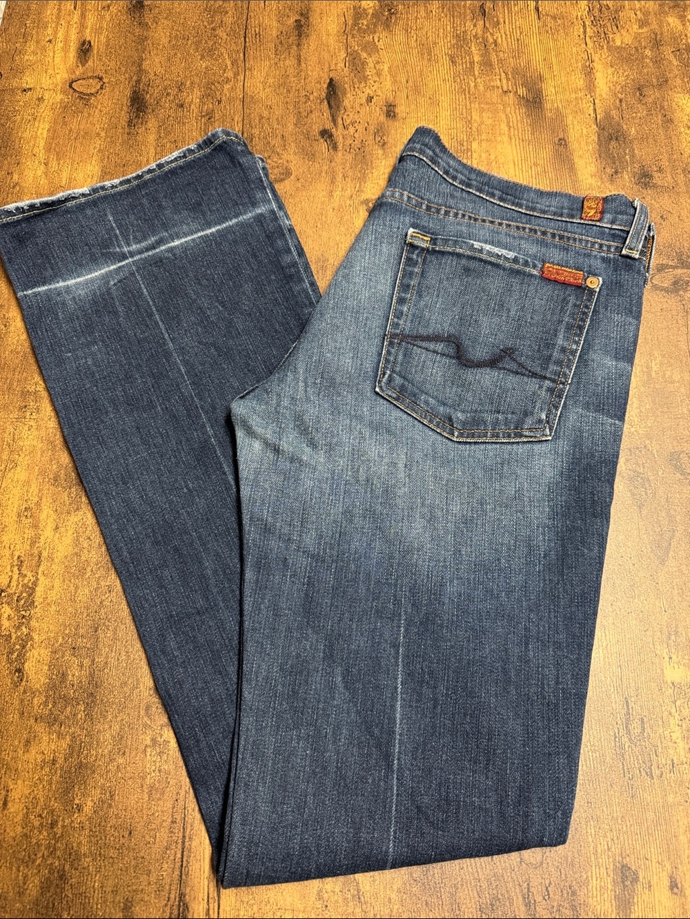 7 For All Mankind Women's Dark Blue Bootcut Jeans
